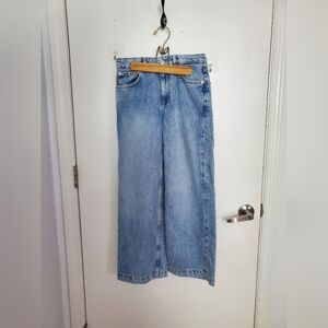 Mango Culotte Wide Leg Denim Jeans Size 1